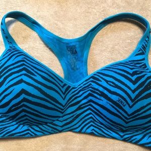 Pink yoga sports bra